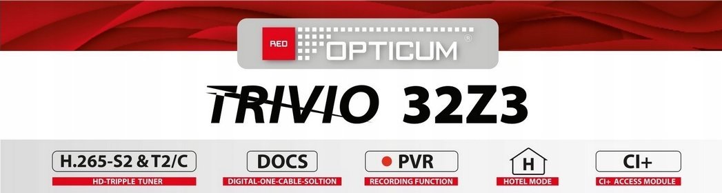 Televizor RED OPTICUM TRIVIO 32Z3, 32", LED, tuner i trefishtë, i zi