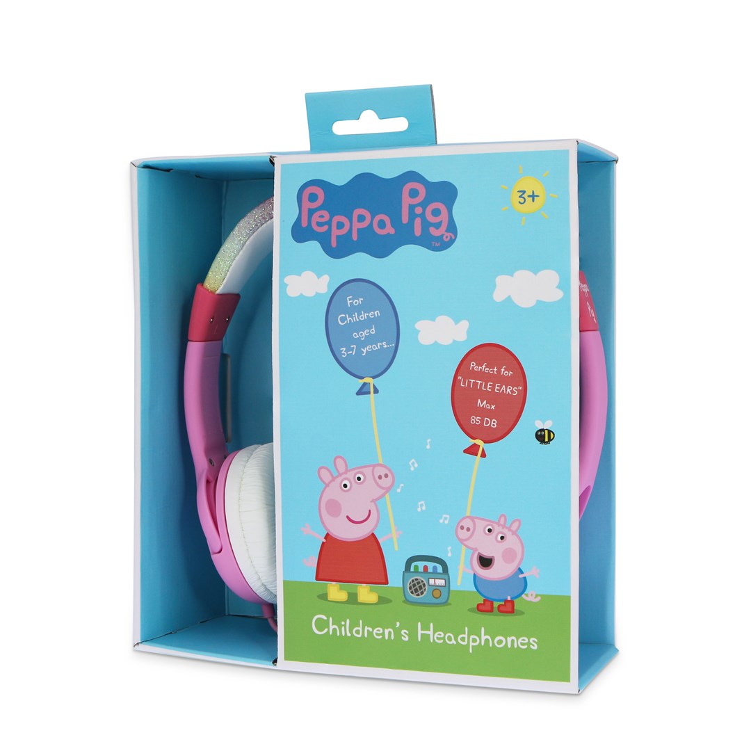Kufje OTL Peppa Pig Glitter Rainbow Junior, rozë