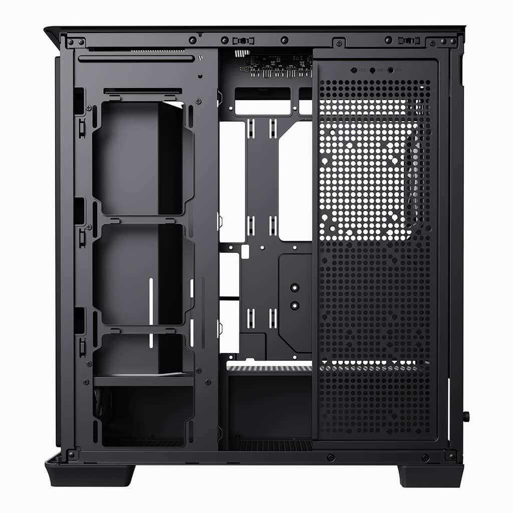 Kuti kompjuteri APNX C1 ARGB, midi tower, panel xhami i errësuar, e zezë