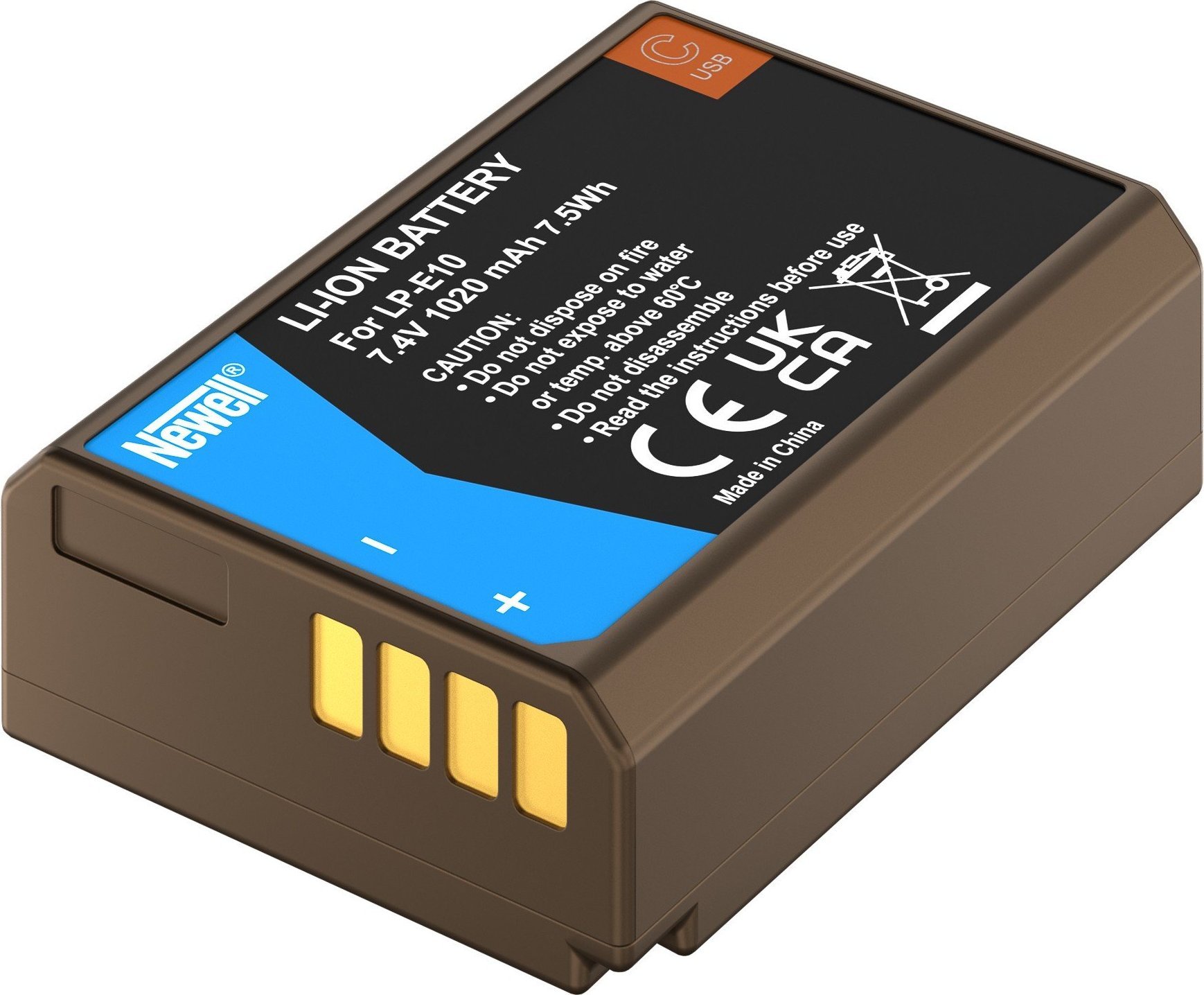 Bateri për kamera Newell LP-E10, USB C, për Canon
