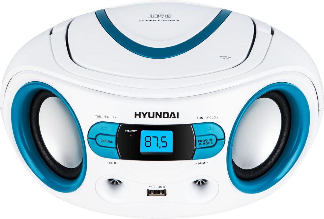Radio CD player Hyundai TRC533AU3WBL, USB, 2.4W, bardh e kaltër