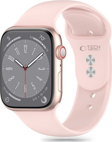 Rrip ore Tech-Protect Silicone për Apple Watch 6 7 8 9 10 SE, 40 41 42 mm, rozë e çelët