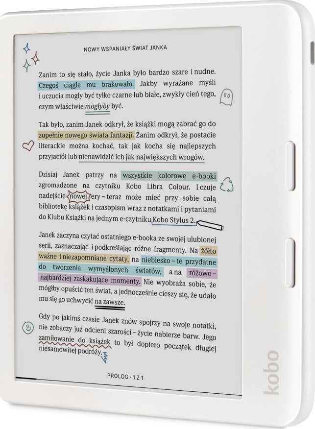 Lexues e-book Kobo Libra Color, 7", i bardhë