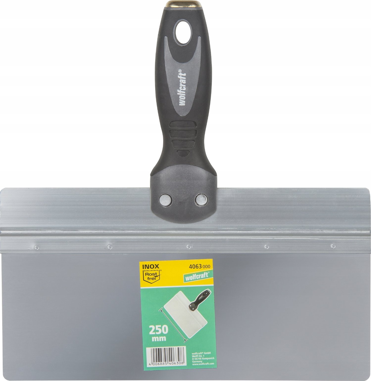 Shpatull për mbushje Wolfcraft Surface Scraper 4063000, teh i gjerë, ergonomike