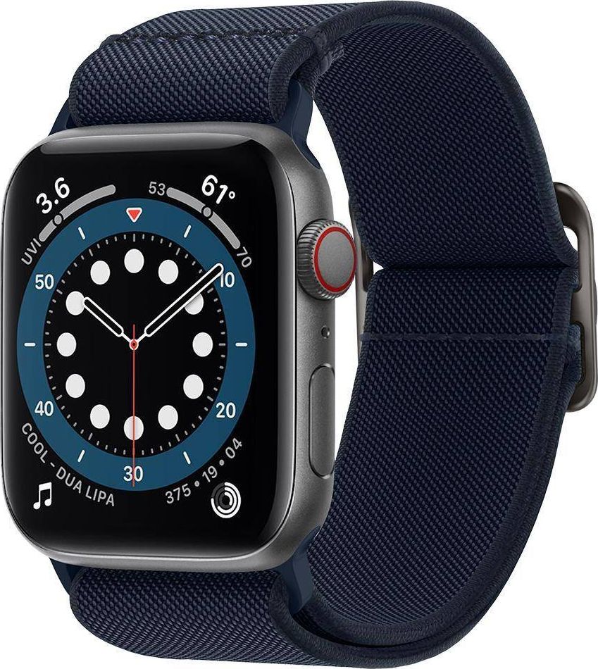Rrip dore Spigen Fit Lite për Apple Watch 42/44mm, silikoni, blu navy
