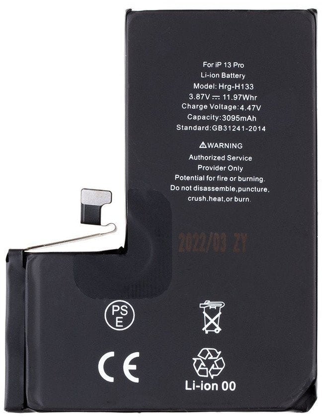 Bateri për telefon Apple iPhone 13 Pro, 3095mAh, Li Ion