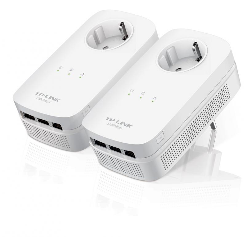 Adapter Powerline TP-Link TL-PA8030P Kit, AV1200, 3 porta Gigabit, i bardhë