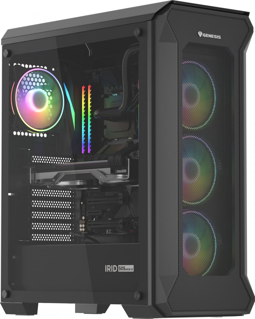 Kasë Genesis IRID 505 ARGB V2, Midi Tower