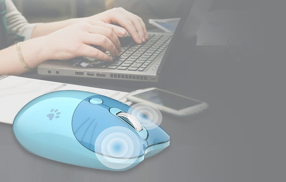 Maus wireless Mofii M3DM, 1600 DPI, 2.4G Bluetooth, blu