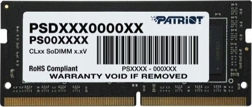 Memorie RAM Patriot DDR4 SO DIMM 8GB, 3200MHz, e zezë