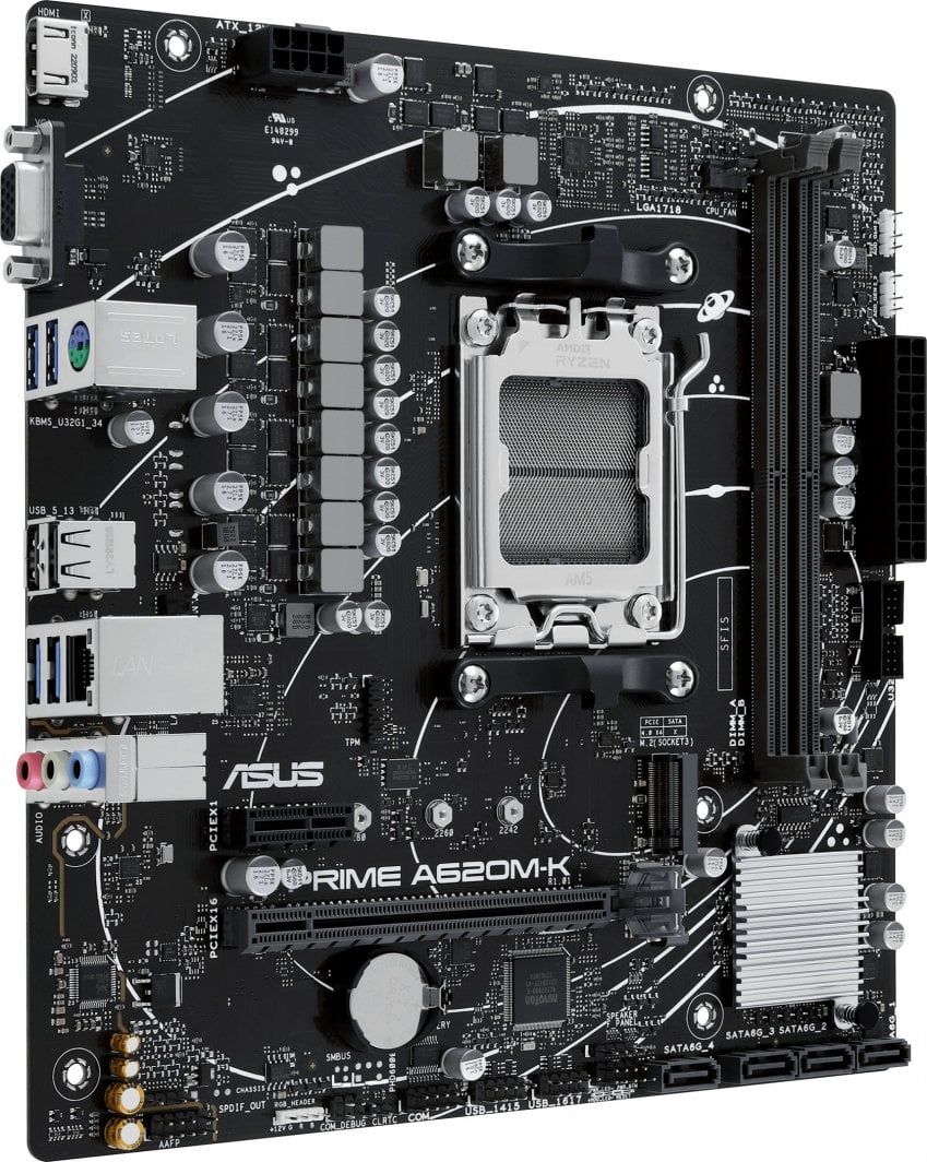 Pllakë amë ASUS Prime A620M-4, AMD A620, Socket AM5, 2 slota, Micro ATX