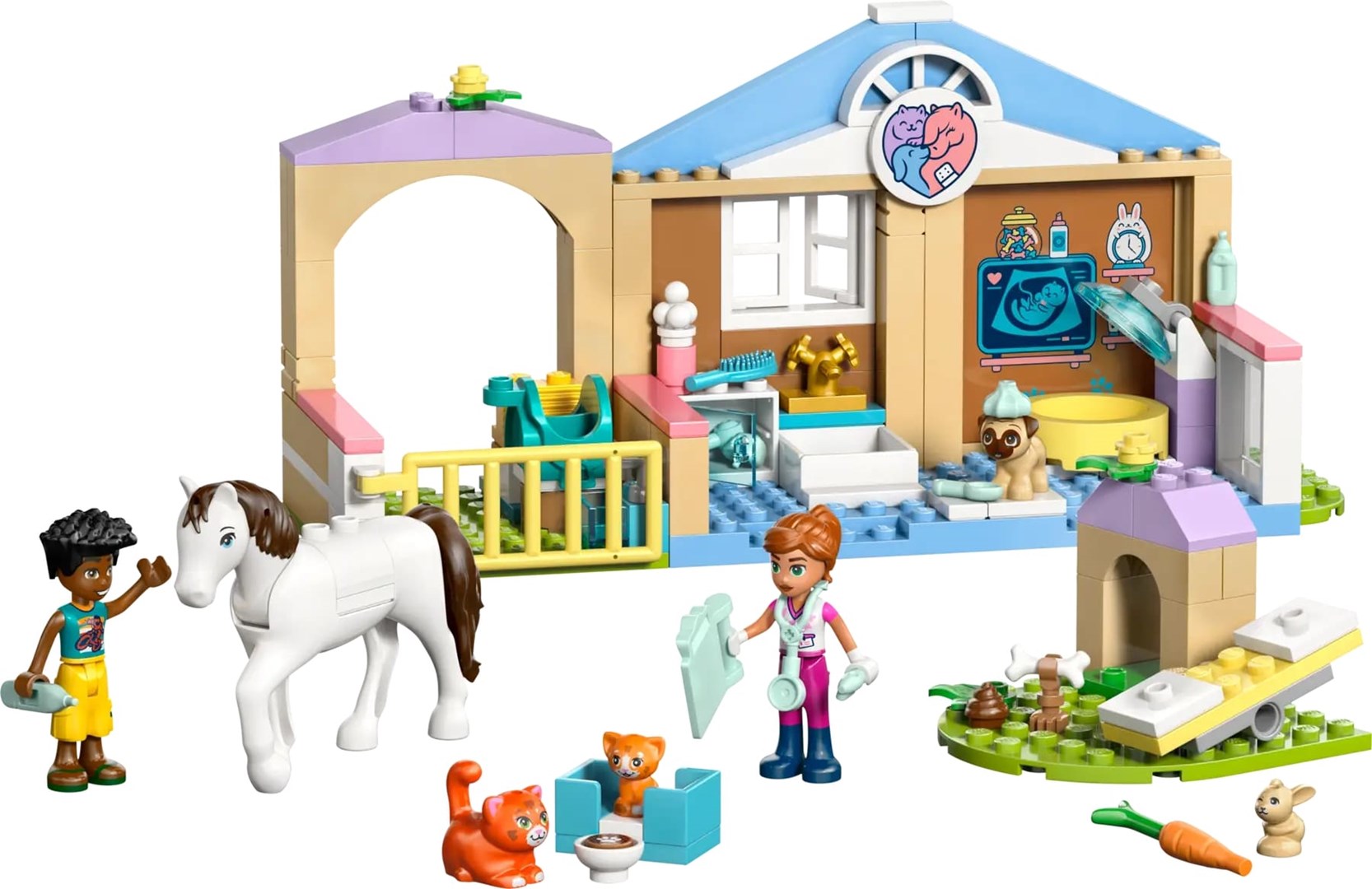 Set lodër LEGO Veterinary Clinic 42696, klinikë veterinare, shumëngjyrëshe