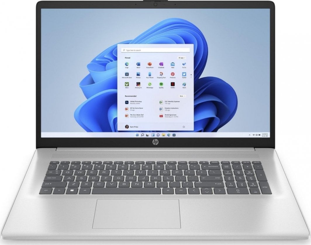 Laptop HP HP 17 Core, 17.3", Intel Core i3 N305, 8 GB RAM, 512 GB SSD, i argjendtë