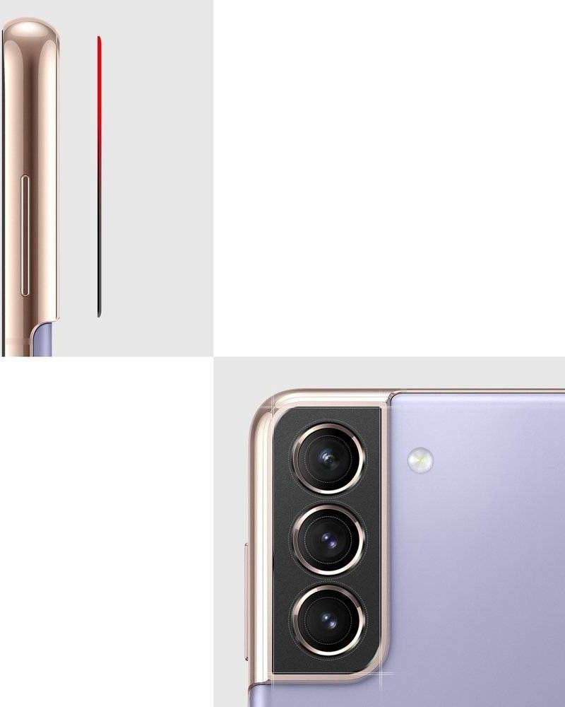 Mbrojtëse kamere Ringke Camera Styling për Samsung Galaxy S21 Plus, çelik inox, e zezë