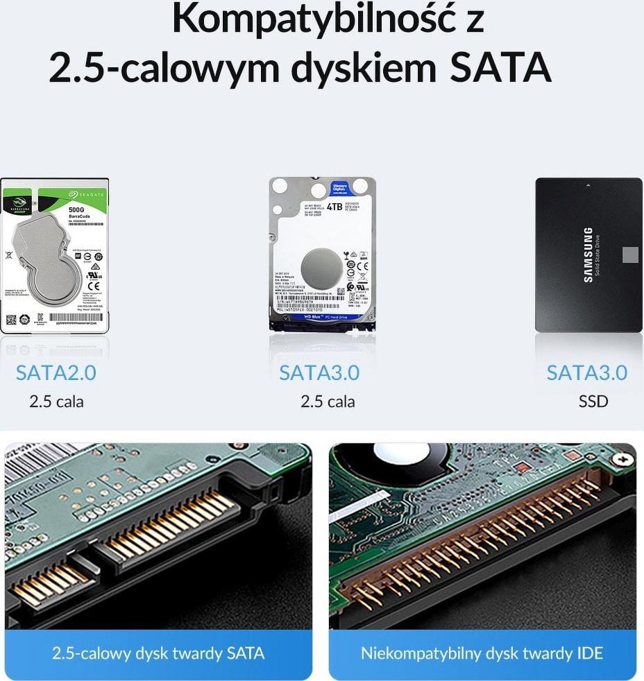 Kuti për disk 2.5" Orico 25PW1C C3, USB C 3.1 6Gbps, e zezë