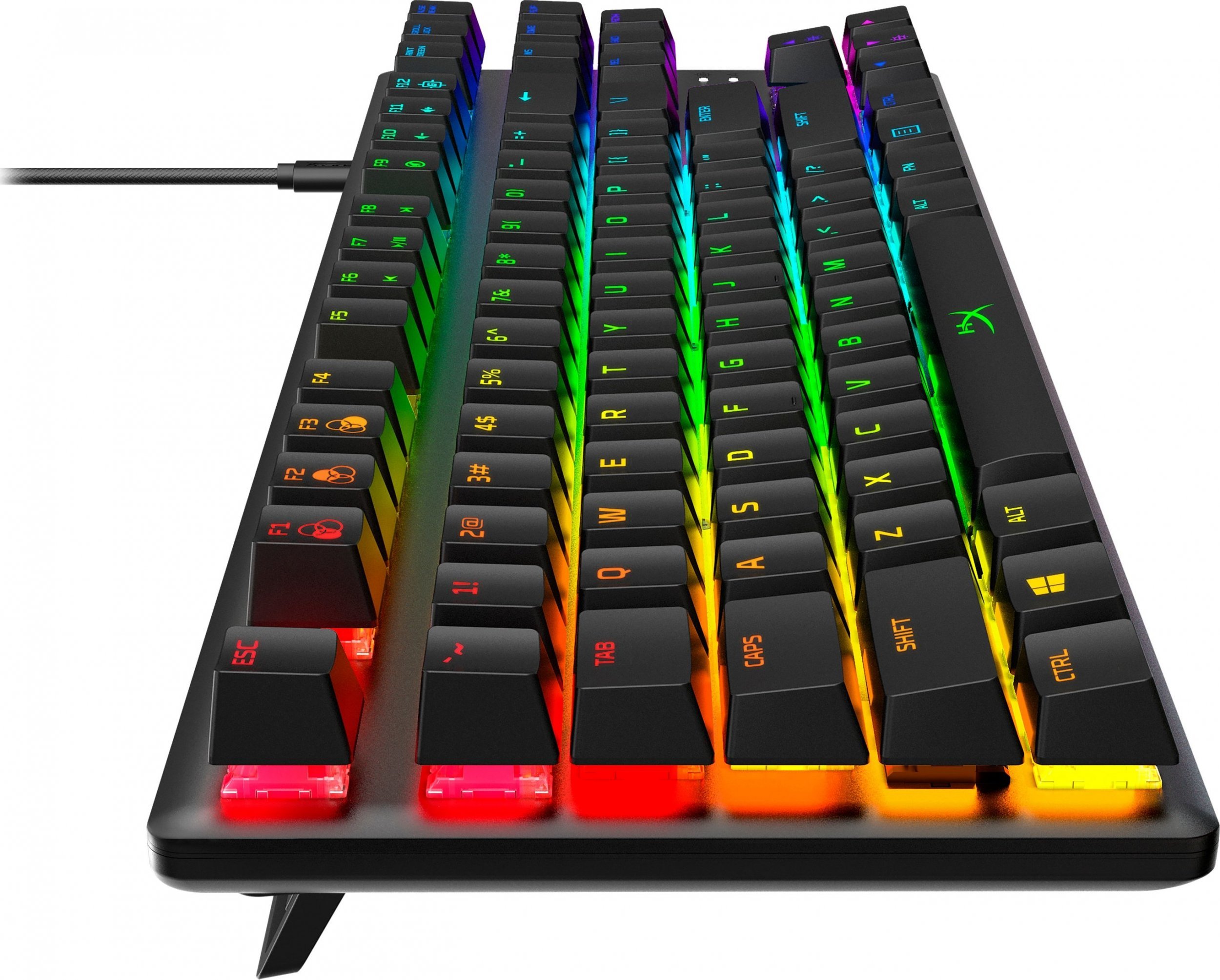 Tastierë mekanike HyperX Alloy Origins Core, gaming, RGB, HX Blue, QWERTY US, e zezë