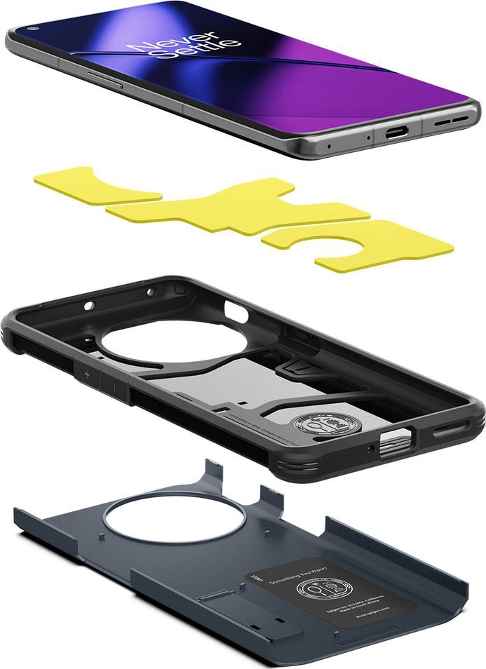 Mbështjellës telefoni Spigen Tough Armor për OnePlus 11, rezistent ndaj goditjeve, i zi