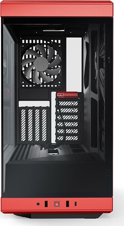 Kasë Hyte Y40, e zezë dhe e kuqe, Midi Tower