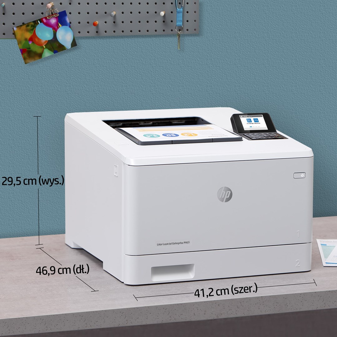 Printer laser ngjyrë HP Color LaserJet Enterprise M455dn, A4, rrjetë, i bardhë