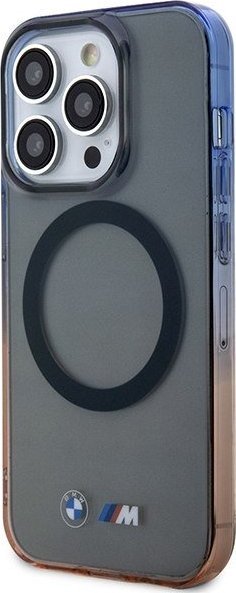 Husë BMW Gradient Bumper MagSafe për iPhone 14 Pro, mbrojtëse, gri