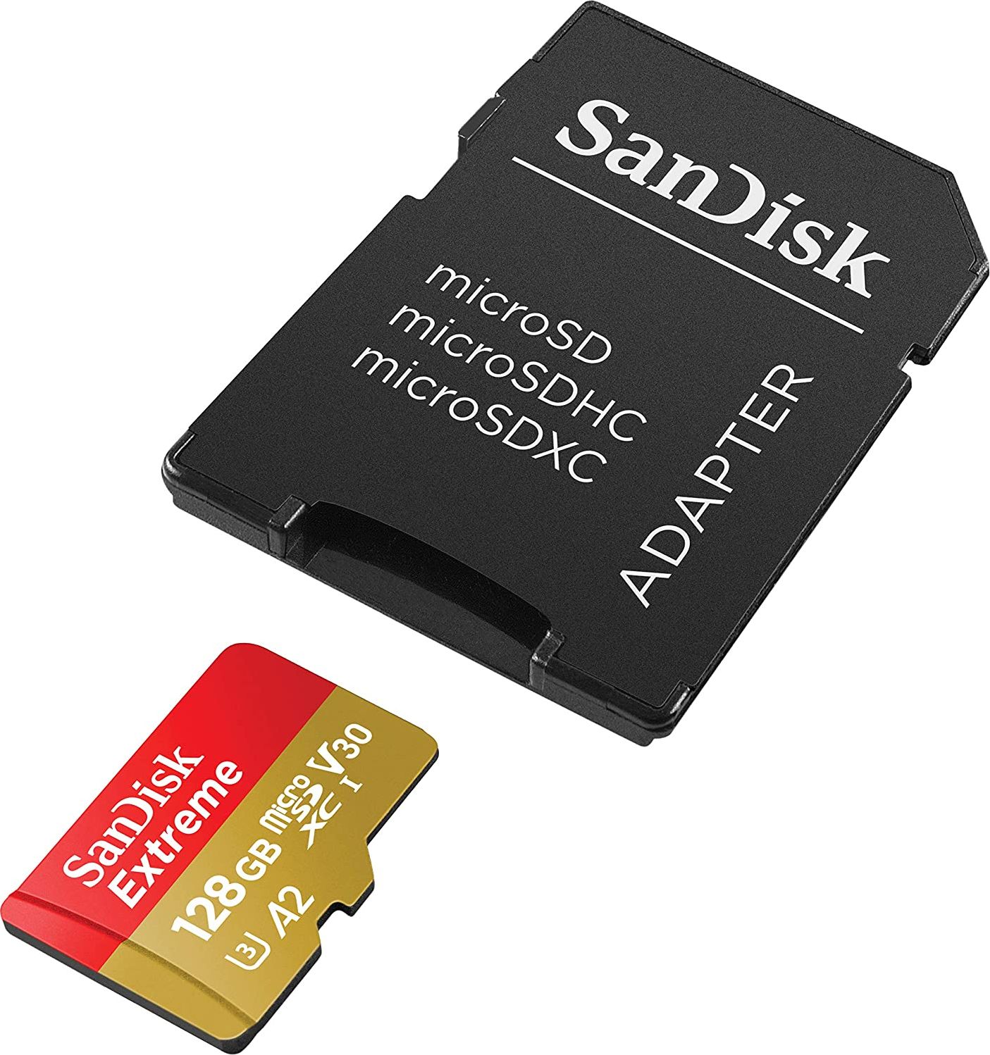 Kartë memorie SanDisk Extreme microSDXC, 128GB, Class 10 UHS I U3 A2 V30