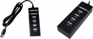Modul USB Simagic Wheelbase Expansion, alumini, për sim racing, i zi