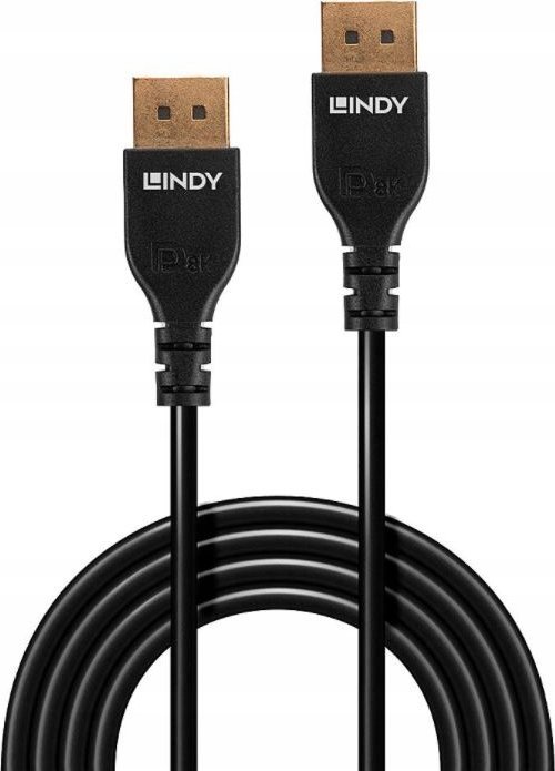 Kabllo DisplayPort LINDY 36460, 0.5m, AV, e zezë