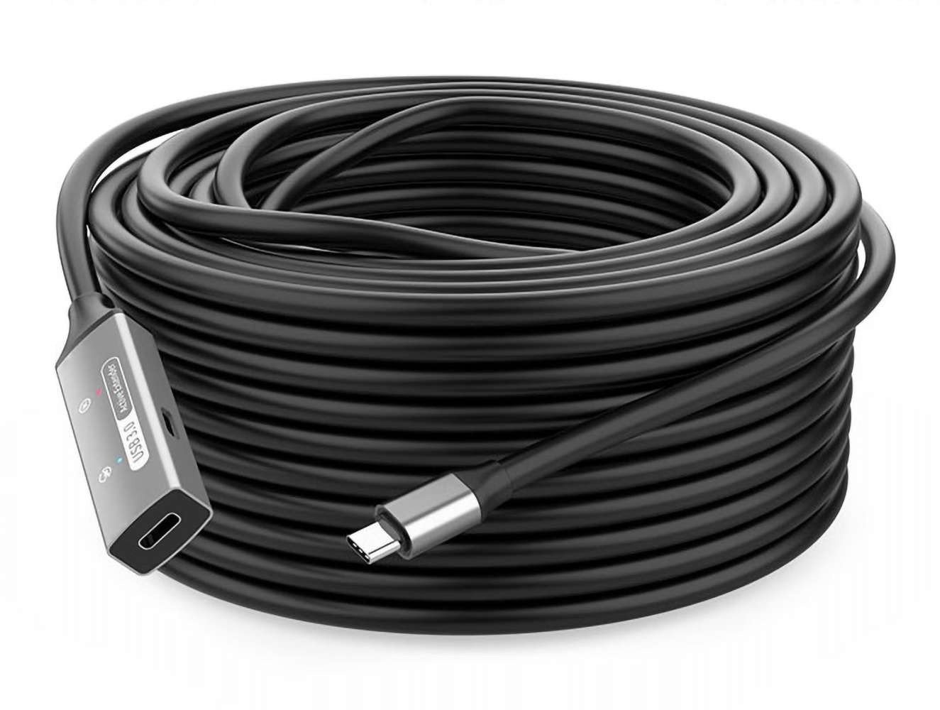 Kabllo zgjatues PremiumCord Active USB C, 5 m, USB 3.2 Gen 1, gri