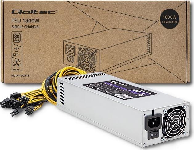 Burim energjie Qoltec Gaming Miner PCI-E 50349 Inny, 1800W