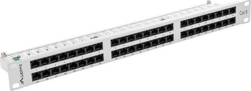 Patch Panel Lanberg 1U, 19", 48x RJ45, Cat.6, i hirtë