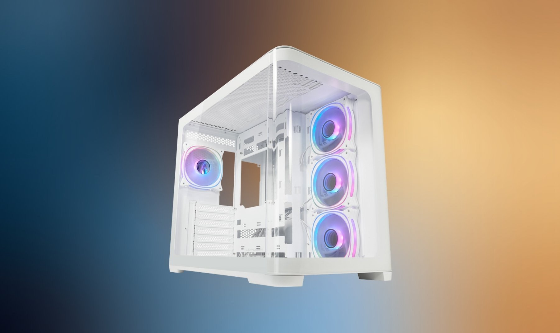 Kuti kompjuteri LC-Power Gaming 8001W Pro-Storm Light, MIDI Tower, ATX, e bardhë