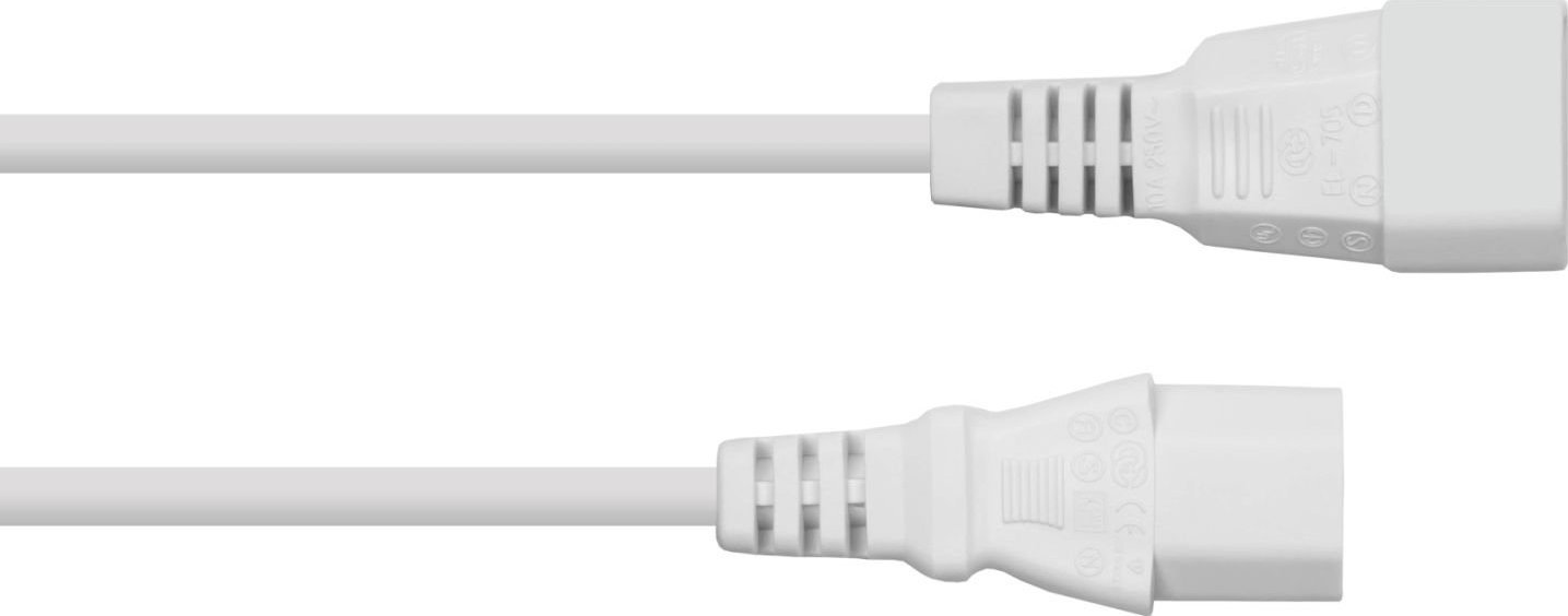 Kabllo rryme Kabelmeister SK1430 W030, 3m, IEC C14 në IEC C13, e bardhë