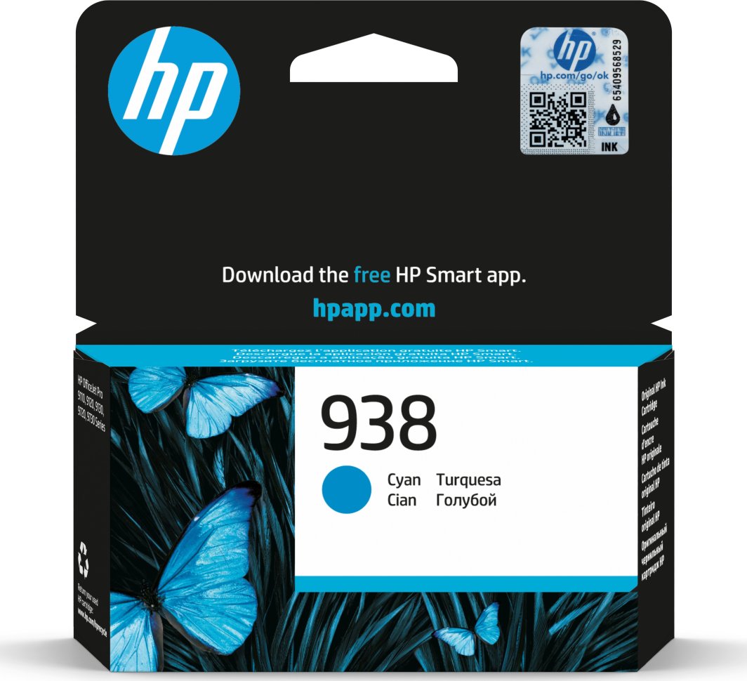 Ngjyrë printeri HP 938, Cyan
