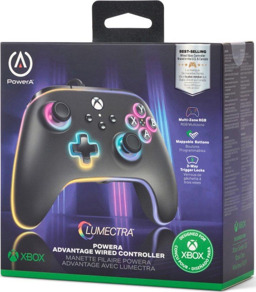 Kontroller PowerA XS Advantage Lumectra, me kabllo, i zi