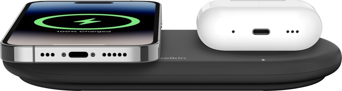 Karikues wireless Belkin Boost Pro WIZ021VFBK, 15W, me këmbë, i zi