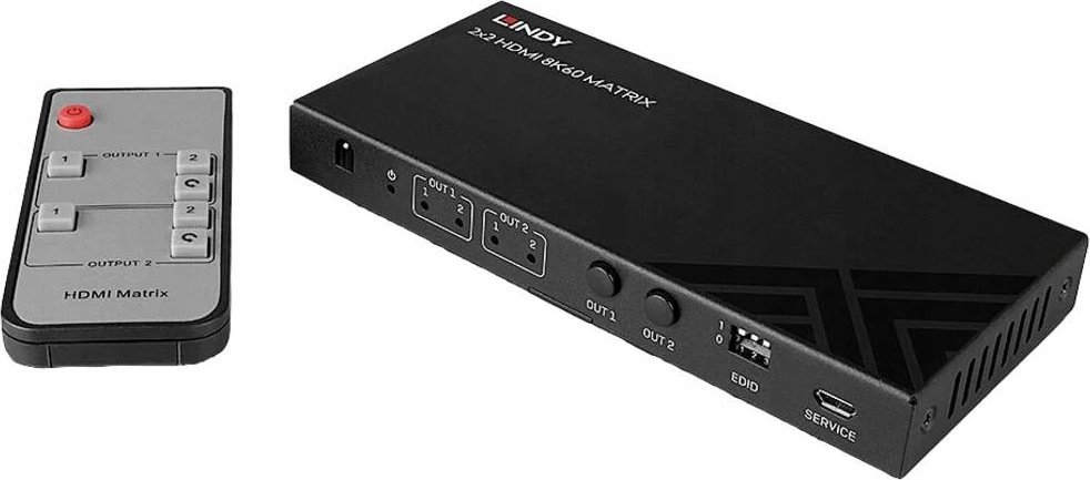 Matriks HDMI Lindy 2x2, 8K60, HDR, i zi