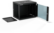 Ѕиден кабинет 19 инчи ALANTEC 9U, 600x450, стаклена врата, црн