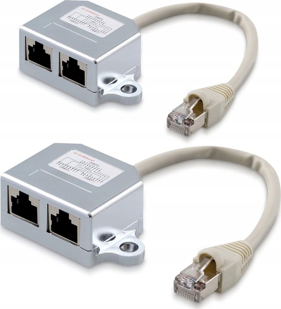 Adapter ndarës LAN PremiumCord, RJ45, 2 porta, 10/100 Mbps