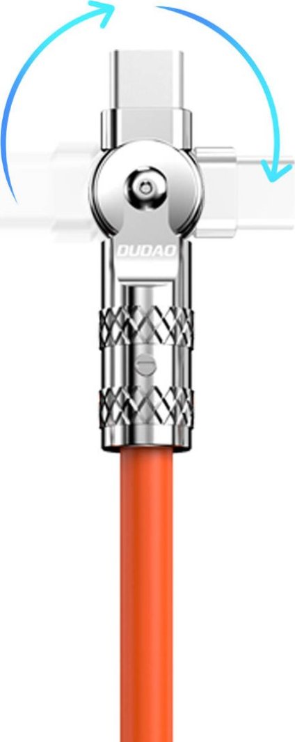 Kabllo Dudao Lightning - USB-C, 1m, portokalli