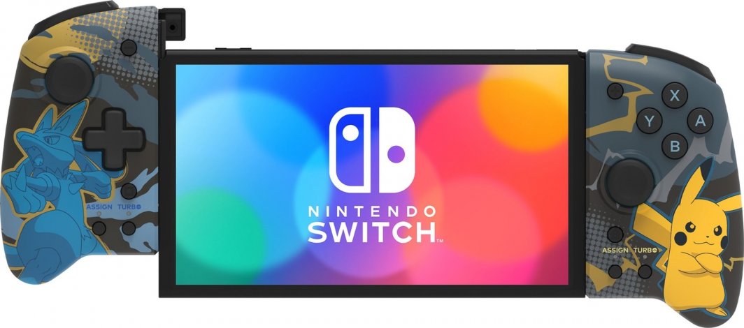 Kontroller Hori Split Pro Pikachu & Lucario, me kabllo, i hirtë