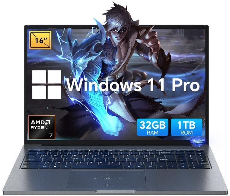 Laptop Blackview GamiBook 8, 16", Ryzen 7, 32GB RAM, 1TB SSD, gri