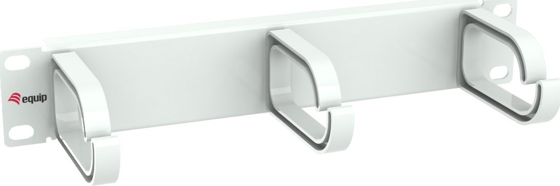 Pllakë hyrje kabllosh Equip 10", 1U, 3 unaza plastike, e bardhë