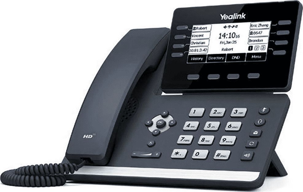 Telefoni biznesor Yealink T53W, ekran 3.7", WiFi dhe Bluetooth, gri