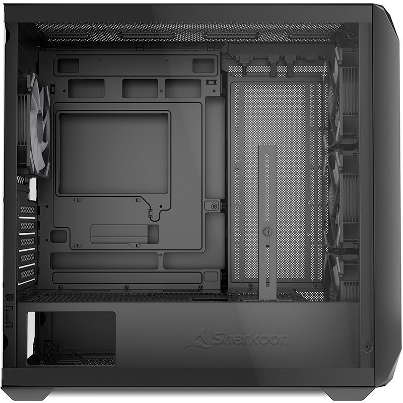 Kullë PC Sharkoon MK3 RGB, Micro Tower, me ndriçim RGB, e zezë