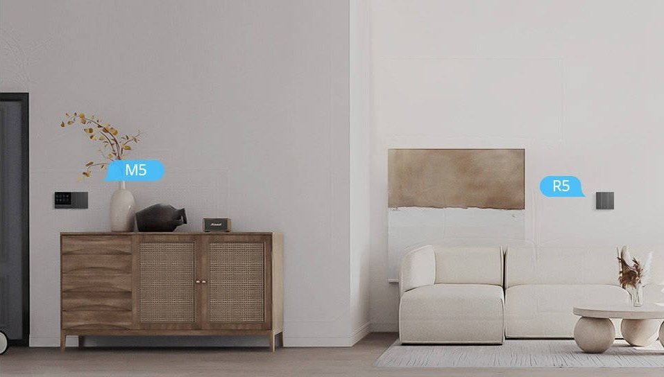 Çelës muri smart Sonoff M5 Switchman, WiFi, 1C 2C 3C, i bardhë