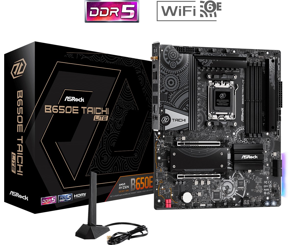 Pllakë amë Asrock B650E Taichi Lite AMD B650 Socket AM5 Extended ATX