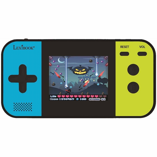 Konzolë portative lojërash Lexibook JL2377 Compact Cyber Arcade, 250 lojëra, ekran 2.5" LCD, e zezë blu jeshile
