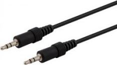 Kabllo audio Elmak, Jack 3.5mm - Jack 3.5mm Savio CLS-12, 2m, e zezë
