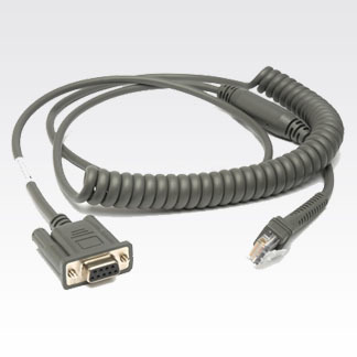 Kabllo seriale Zebra CBA-R71-C09ZAR, RS232 DB9, 2.8 m, e zezë