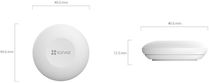 Buton smart EZVIZ T3C, Zigbee 3.0, i bardhë
